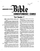 AC Bible Corr Course Test No 07 (1961)