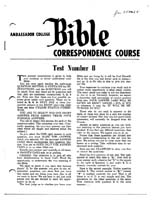 AC Bible Corr Course Test No 08 (1964)