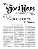 Good News 1961 (Vol X No 10) Oct